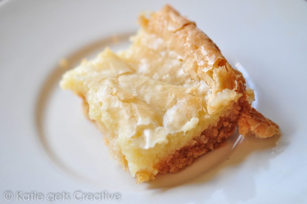 Cream Cheese Squares or Butter Cake. Get the delicious recipe over at www.katiegetscreative.com today! 