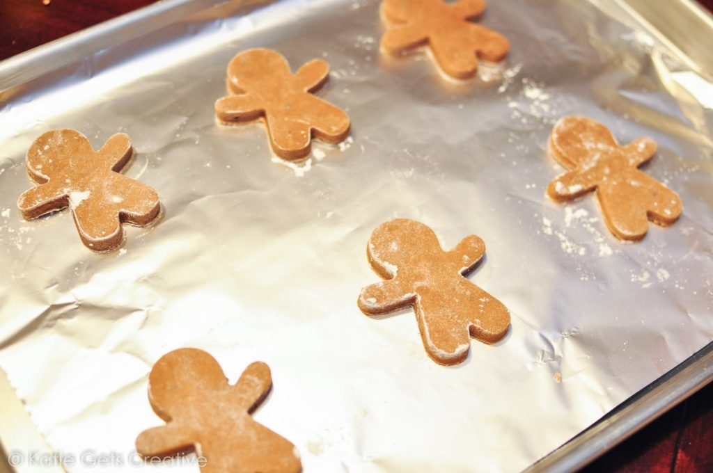 Gingerbread man on a cookie pan 