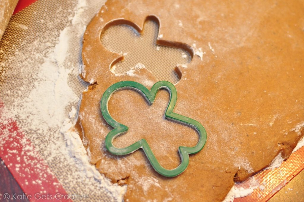 Gingerbread cookie dough cut outs 