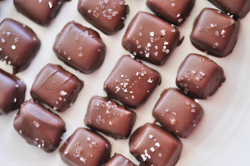 Homemade Chocolate Covered Caramels from www.katiegetscreative.com