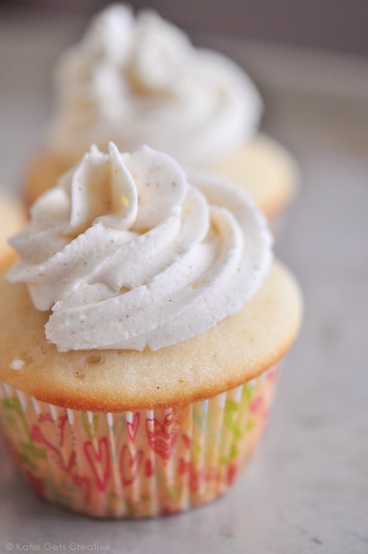 Vanilla Bean Cupcakes and Brown Butter Frosting