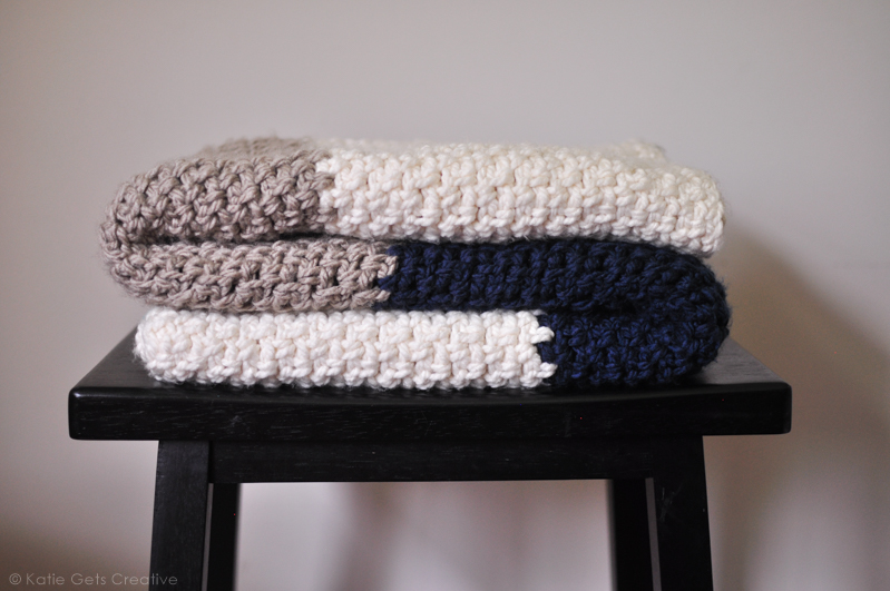 Moss Stitch Crochet Blanket from Katie Gets Creative 