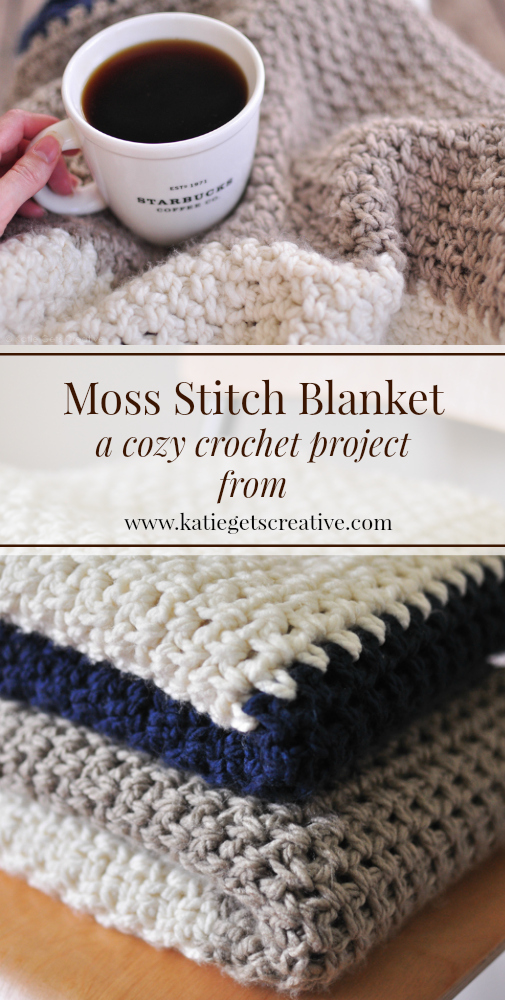 Moss Stitch Blanket from Katie Gets Creative 