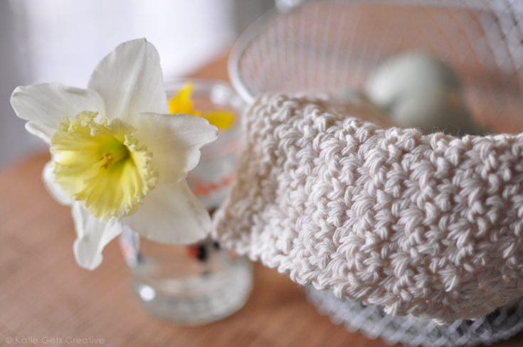 Farmhouse Flowers Crochet Kitchen Towel