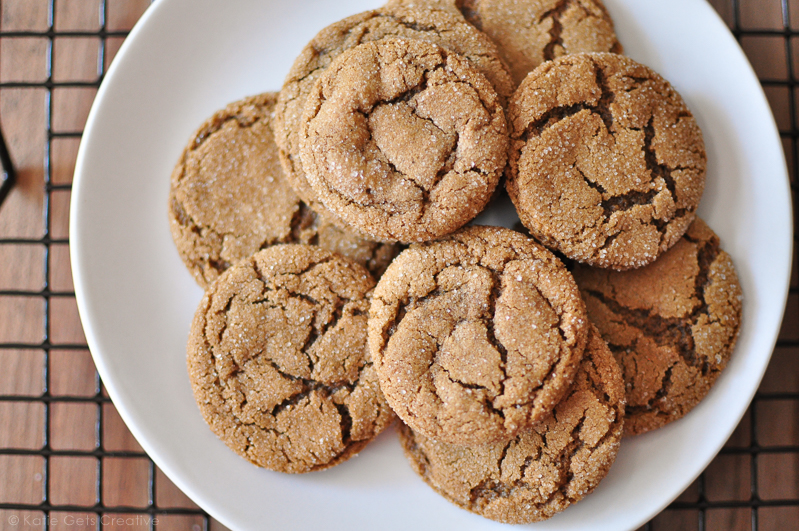 Old Fashioned Ginger Snap cookies-soft and chewy and loaded with molasses flavor. 