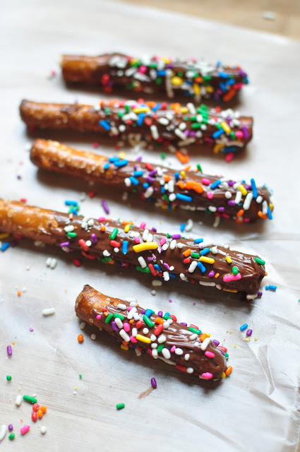 Chocolate Covered Pretzel Sticks