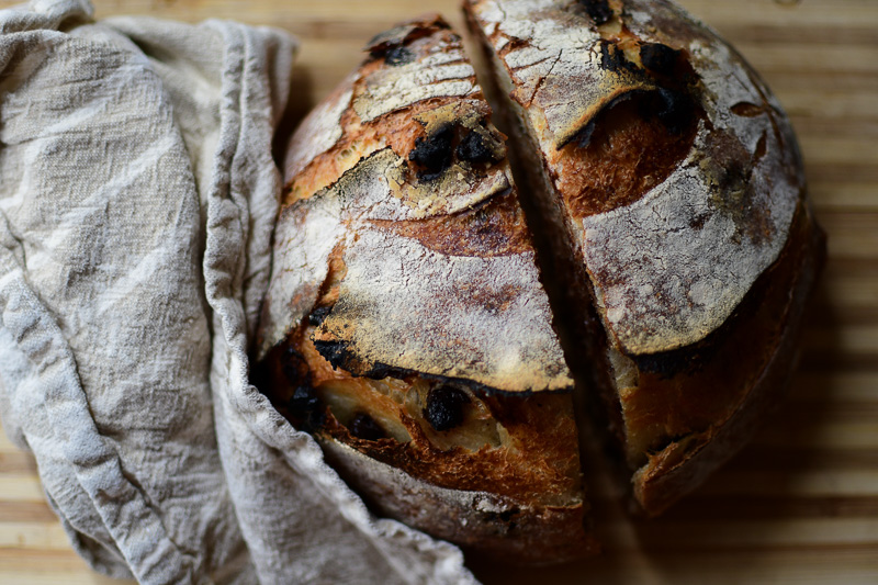 Chocolate Chip Sourdough Bread in a mini loaf, perfect for 2! 