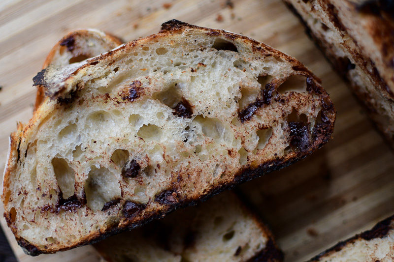 This decadent sourdough bread with chocolate chips is the perfect weekend morning breakfast indulgence! 