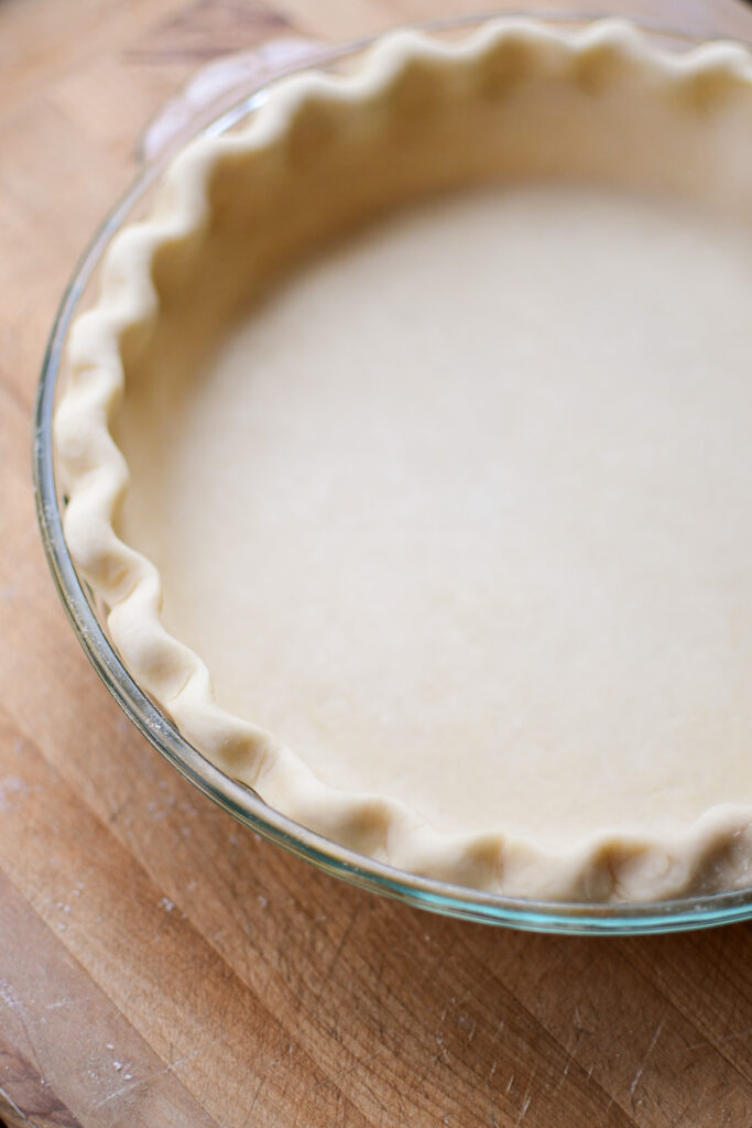 A fluted pie crust 