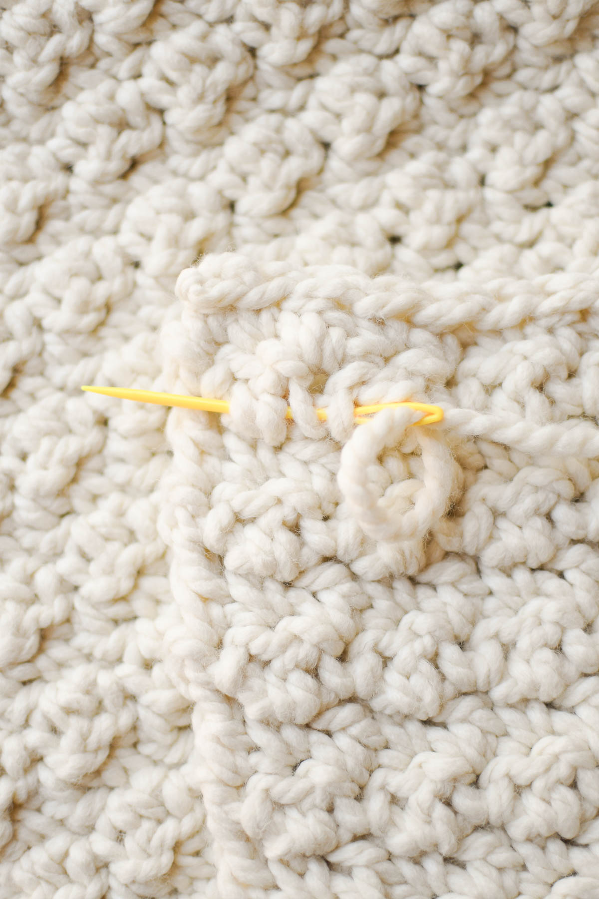 Finishing and weaving in ends. 