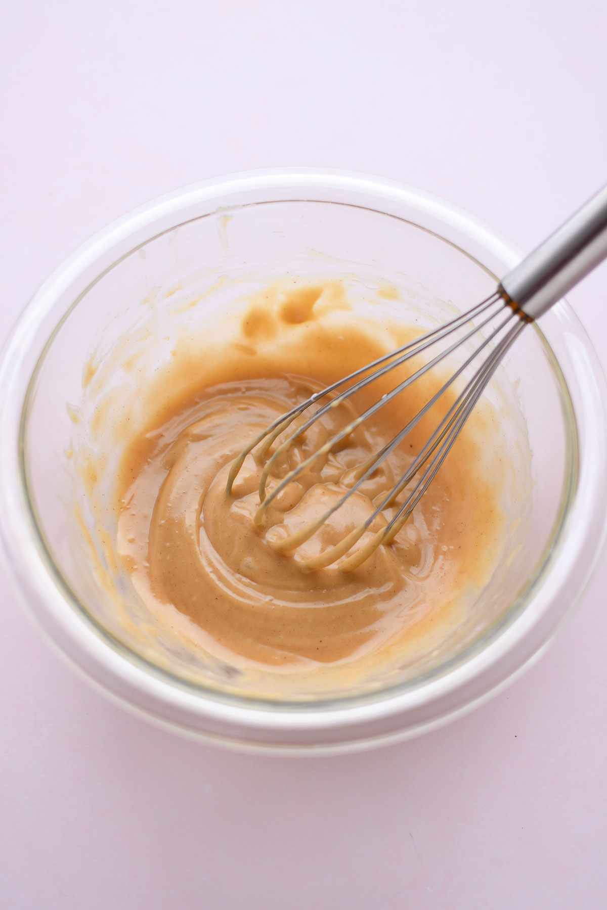 Peanut Butter icing that's been whisked smooth.